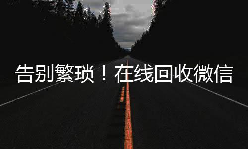 告别繁琐！在线回收微信秒结账平台，轻松变现，体验高效回收新纪元
