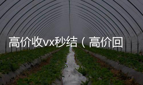 高价收vx秒结（高价回收vx秒结）