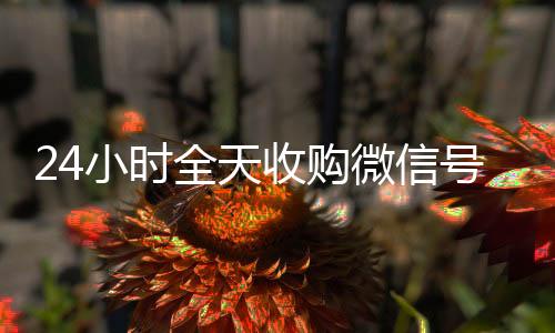 24小时全天收购微信号(24小时在线收购微信号平台)